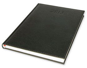 Kalendarze książkowe A4, układ dzienny, 352 strony, papier chamois