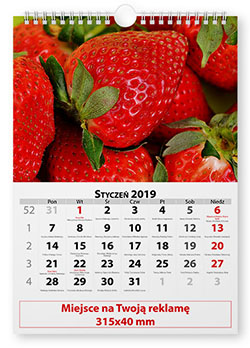 Kalendarium 4 - 13 planszowe na spirali - Owoce