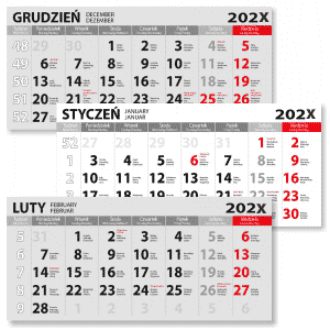 Kalendaria 3 - Kalendaria klejone, 3 języczne z imieninami