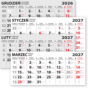 Kalendaria do kalendarzy czterodzielnych