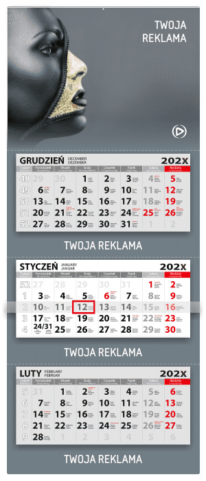 Kalendarze trójdzielne - duże (350x845) Kalendarze trójdzielne - duże (350x845)