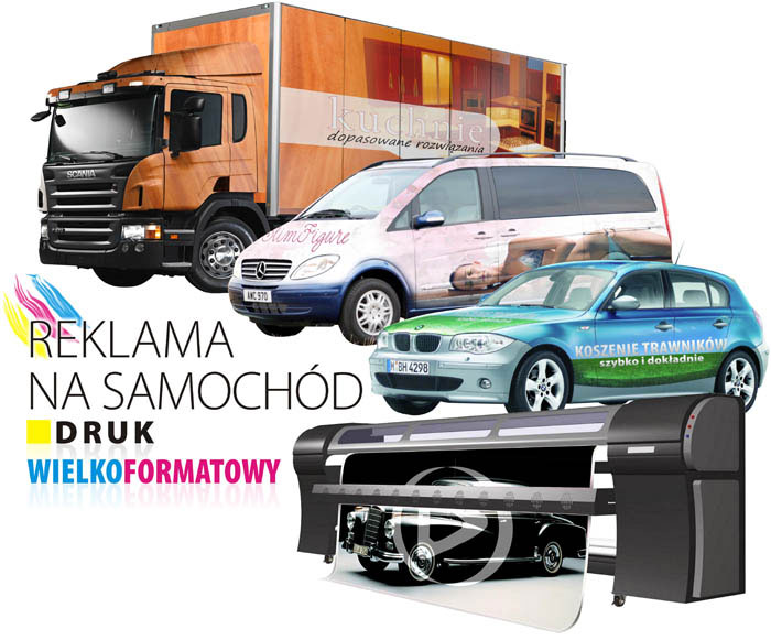Reklama na samochód Szczecin, cennik Profesjonalna drukarnia w Mierzynie oferuje profesjonalne usługi w zakresie wykonawstwa reklam, grafiki, napisów na samochodach.