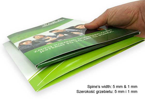 Teczki ofertowe, firmowe - cennik druku Porównanie grzbietów teczek firmowych